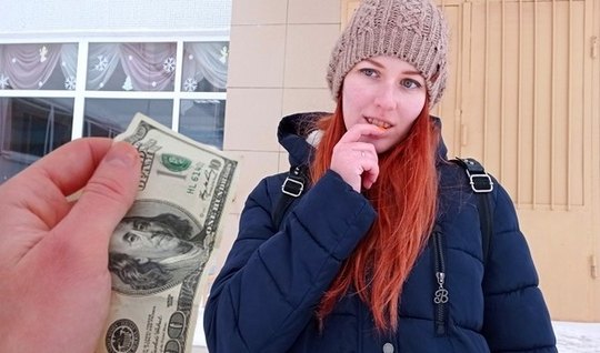 Redhead Russian girl is not against pickup and hot sex on ca...